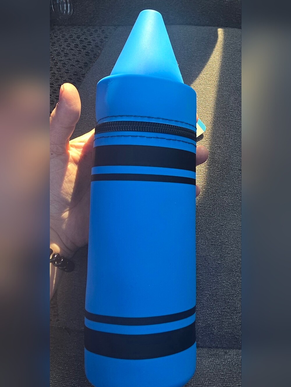 Blue Crayon-Shaped Silicone Pencil Pouch- NWT - Picture 6 of 11